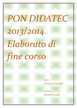 Elaborato finale Pon Didatec 2014