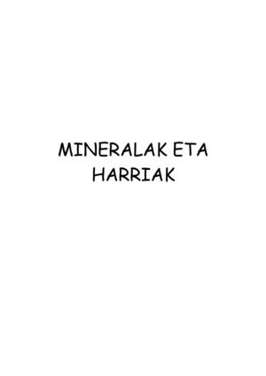 Harriak eta mineralak