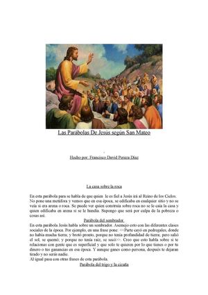 Las Parábolas de Jesús según San Mateo