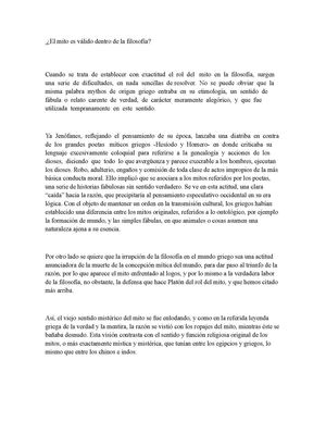 el mito y la filosofia 