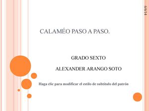 TUTORIAL PASO A PASO  CALAMÉO