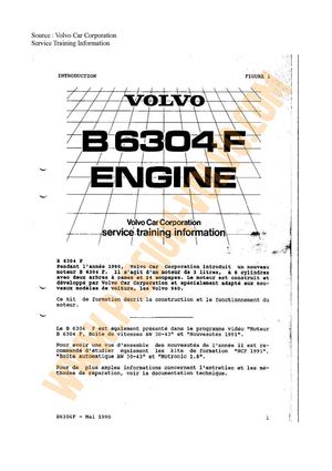 Volvo 960 - Kit de formation moteur B6304F - 1990 - 22 pages - français