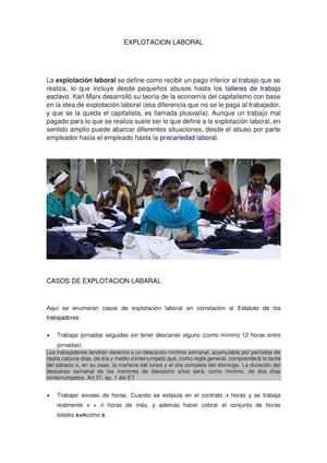 explotacion laboral