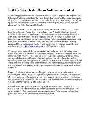 Reiki Infinite Healer Reviews