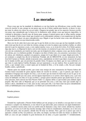 Las moradas-Santa Teresa