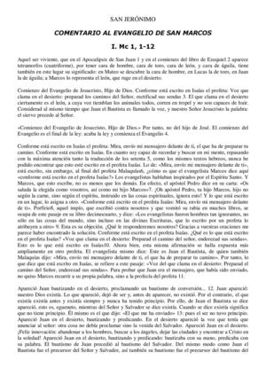 COMENTARIO AL EVANGELIO DE SAN MARCOS-SAN JERONIMO
