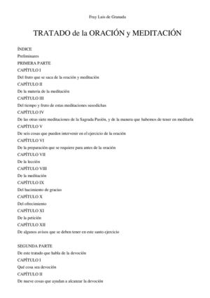 Tratado de la oracion y meditacion-Fray Luis de Granada
