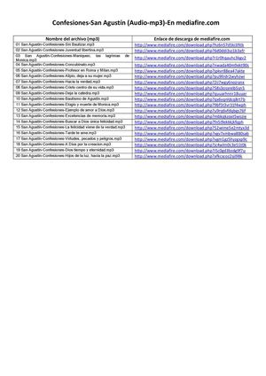 Descarga de Confesiones-San Agustin (Audio-mp3)