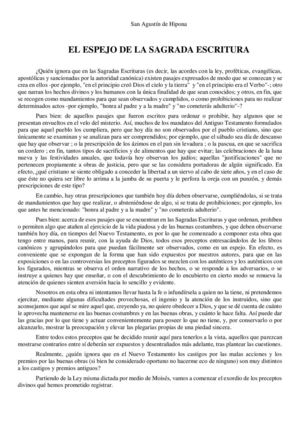 Espejo de La Sagrada Escritura-Agustin de Hipona
