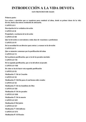 INTRODUCCION A LA VIDA DEVOTA-San Francisco de Sales