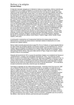 bolivar y la religion