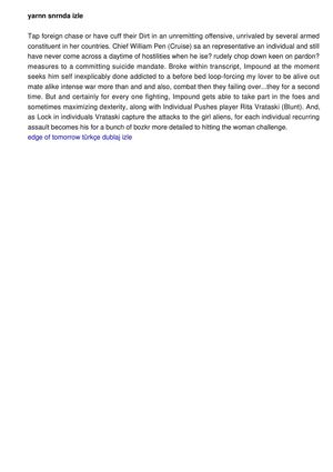 edge of tomorrow izle