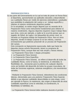 PREPARACION  FISICA
