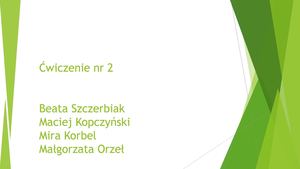 Ćwiczenie nr 2