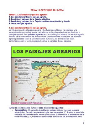 Los dominios y paisajes agrarios