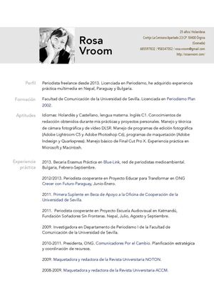 Curriculum Vitae Rosa Vroom 2014_castellano
