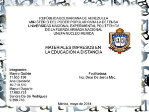 Materiales Impresos en la Educación a Distancia