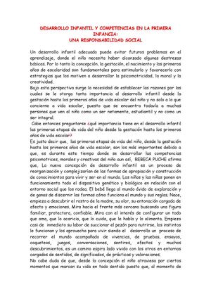 DESARROLLO INFANTIL EN EL PREESCOLAR 