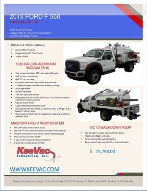 1200 GALLON ALUMINUM VACUUM TANK