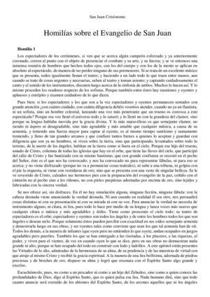Homilias sobre el Evangelio de San Juan-San Juan Crisostomo