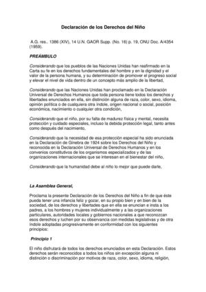 Los derechos del niño