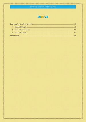 SECTORES PRODUCTIVOS DEL PERU 