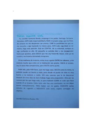 Proposiciones con las Preposiciones