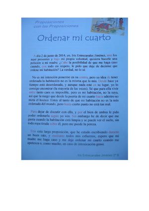 Proposiciones con las Preposiciones