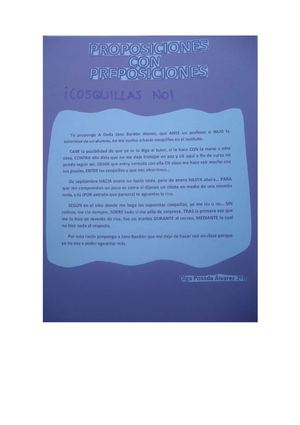 Proposiciones con las Preposiciones