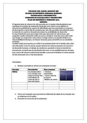 Recuperaciones 2 periodo