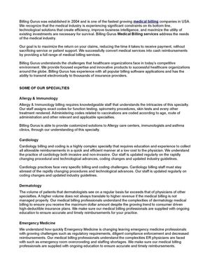 Medical Billing Services - Billinggurus.com