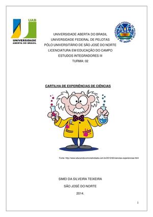 Cartilha de Experiencias de ciencias