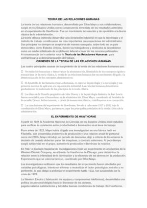 Teoría de las relaciones humanas 