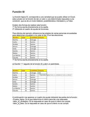 Manual Función SI