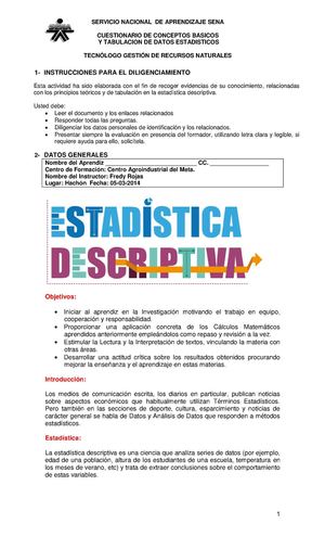 Estadística Descriptiva