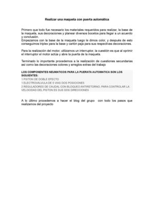 Informe maqueta con puerta automática