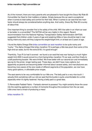 Britax Marathon 70-G3 Convertible Car Seat
Do You Know What Infant Travel Devices Are?