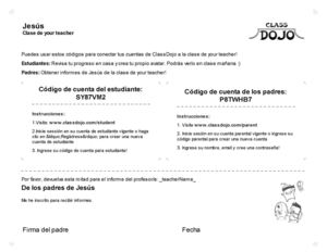Códigos de ClassDojo