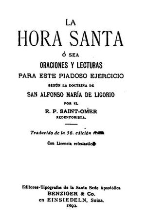 La Hora Santa-San Alfonso Maria de Ligorio
