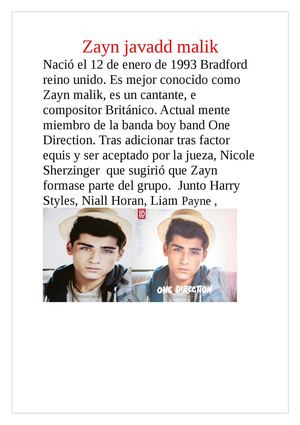 Biografìa zayn malik javadd