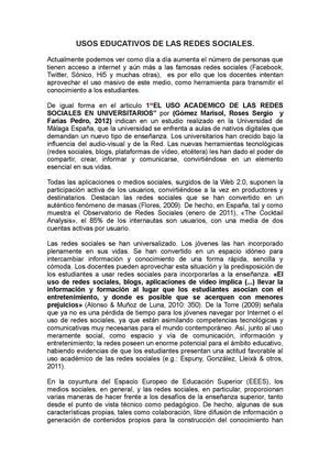 LAS REDES SOCIALES EN LA EDUCACIÓN.