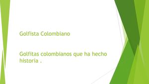 Golfista Colombiano