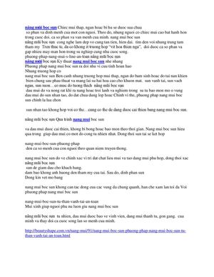 nang mui boc sun an toan