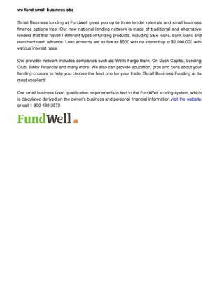 We fund small business equipment loans