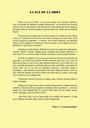 "La luz de la boda" cuento colectivo 