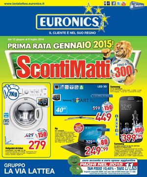Volantino Euronics La Via Lattea dal 12 giugno al 6 luglio 2014