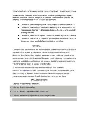 PRINCIPIOS DEL SOFTWARE LIBRE