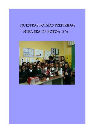 NUESTRAS POESÍAS PREFERIDAS 2ºA.BOTOA
