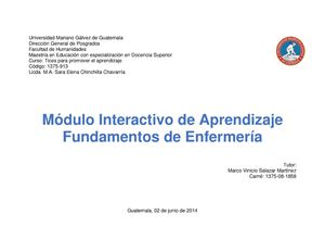 Módulo Interactivo de Aprendizaje Fundamentos de Enfermería