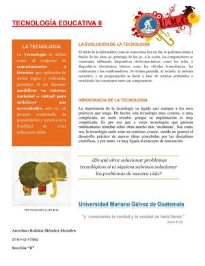 ARTÍCULO PERIODÍSTICO SOBRE LA TECNOLOGÍA